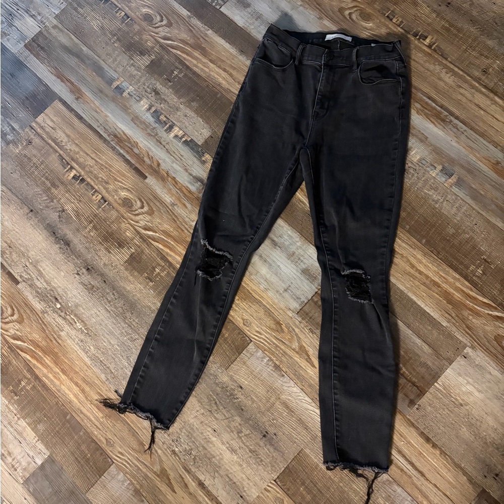 PacSun Black Distressed Skinny Jeans